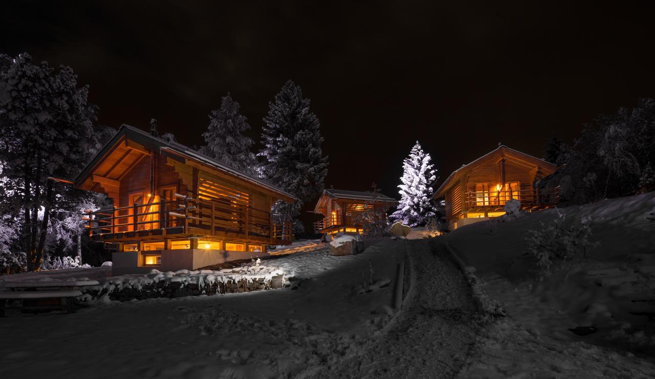 Hotel Les Mazots De La Source & Spa Vercorin Exterior foto