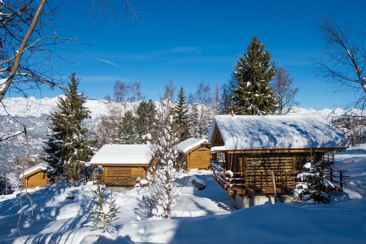 Hotel Les Mazots De La Source & Spa Vercorin Exterior foto