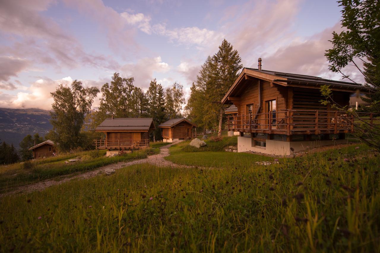 Hotel Les Mazots De La Source & Spa Vercorin Exterior foto