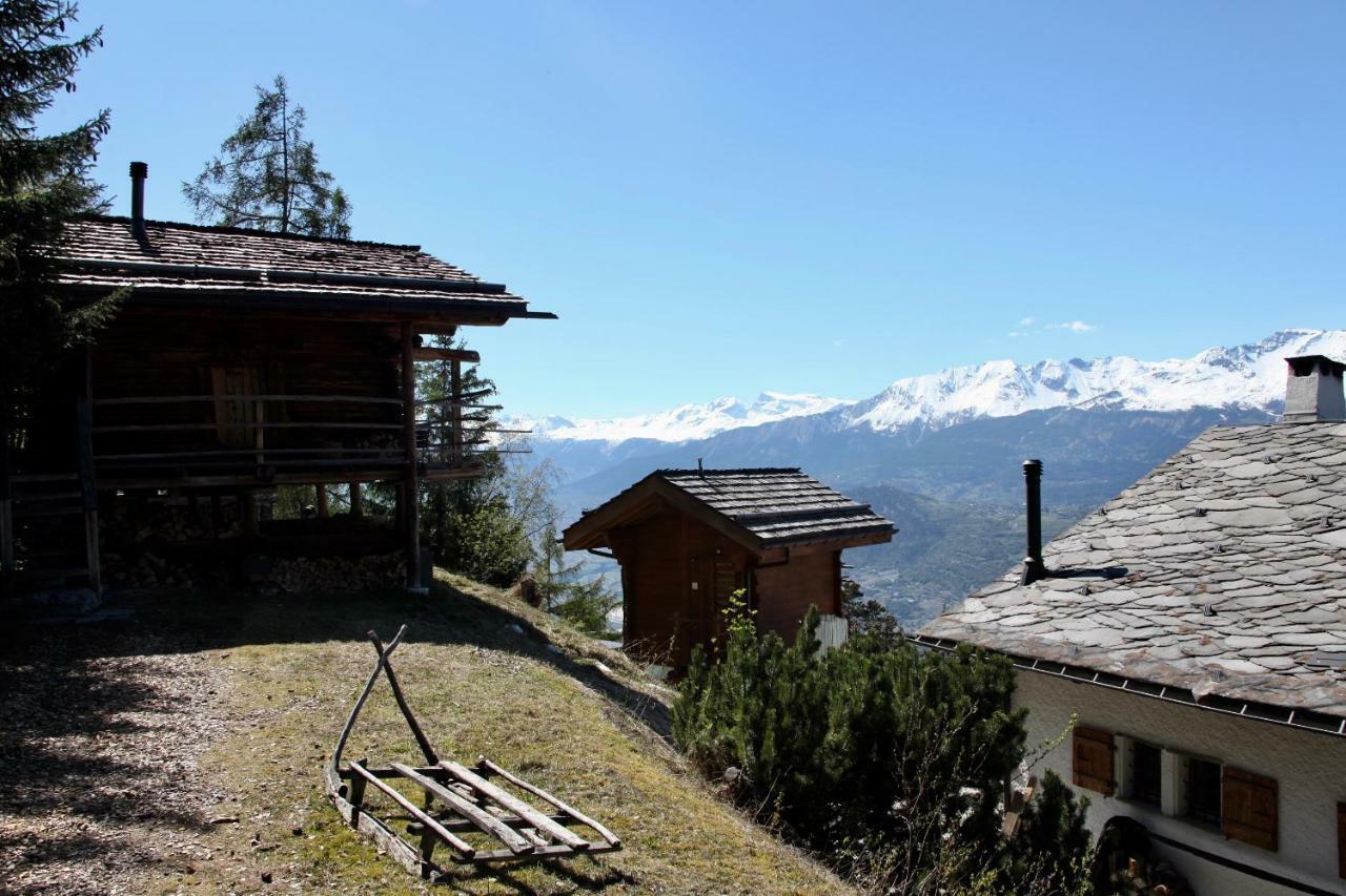 Hotel Les Mazots De La Source & Spa Vercorin Exterior foto